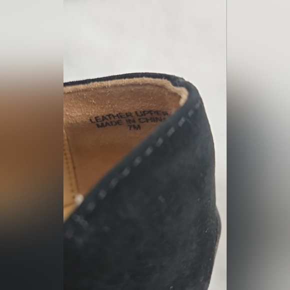 Talbots Francesca Driving  Black Suede Bow Slip On Loafers. - Picture 7 of 8